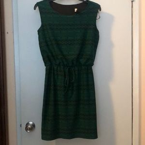 Green and black size S dress